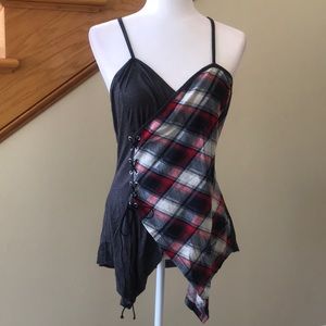 Dress for Top Size XXL Gray/Red,cream plaid New With Tags